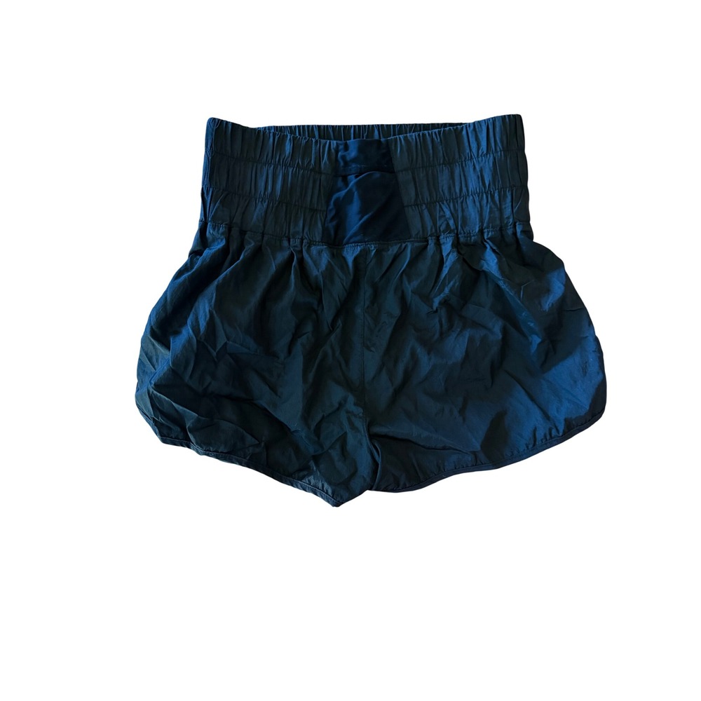 FP Movement The Way Home Shorts Black High Rise Smocked Running Athletic M read*